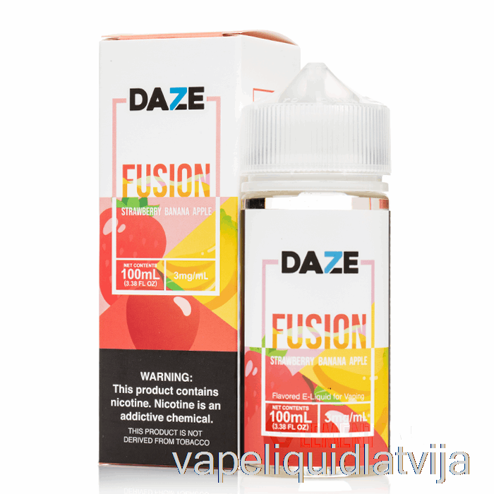 Zemeņu Banānu ābols - 7 Daze Fusion - 100ml 3mg Vape šķidrums